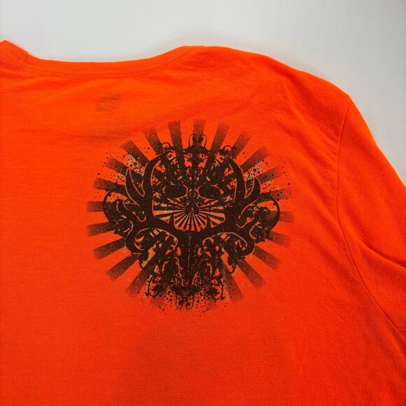 Vintage y2k Bone Collector Men Large Skull Goth Grunge Hunting Long Sleeve Shirt - Picture 5 of 8